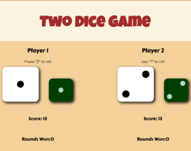Two Dice Game Image